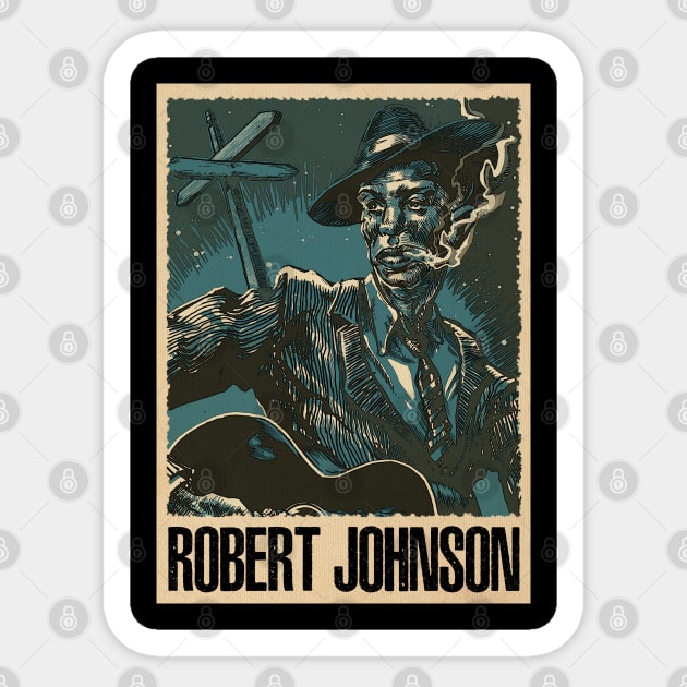 Fabled Folklore Robert Johnson's Mythical Musical Legacy Sticker by RonaldEpperlyPrice